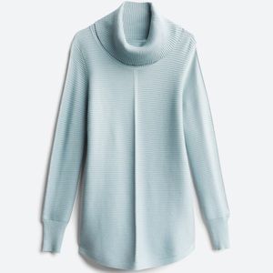 Cowel neck ribbed pullover - M
